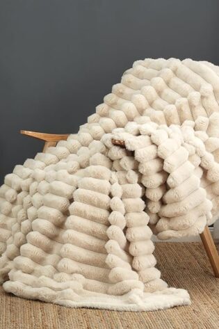 Cozy Bliss - Manta decorativa de piel sintética