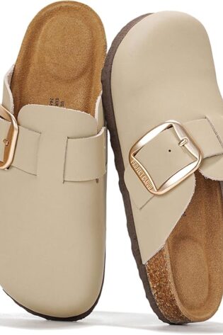 Project Cloud - Zuecos de cuero genuino para