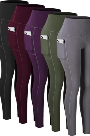 CHRLEISURE - Leggings con bolsillos para mujere...