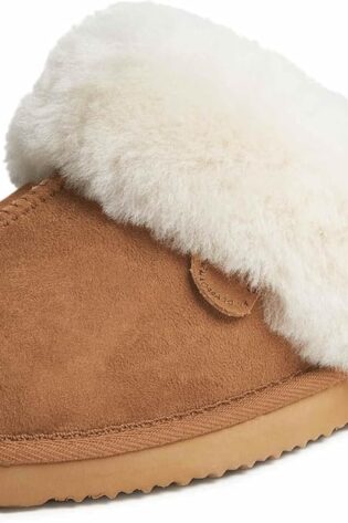 Dearfoams Fireside Sydney Pantuflas anchas de p...