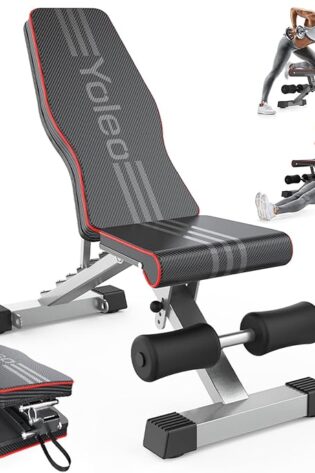 Yoleo Banco de pesas ajustable para entrenamien...