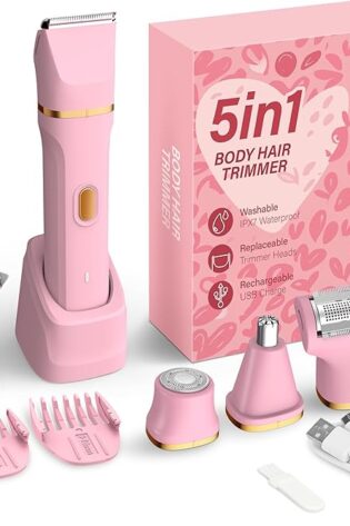 KINGTEE Recortadora de bikini eléctrica 5 en 1