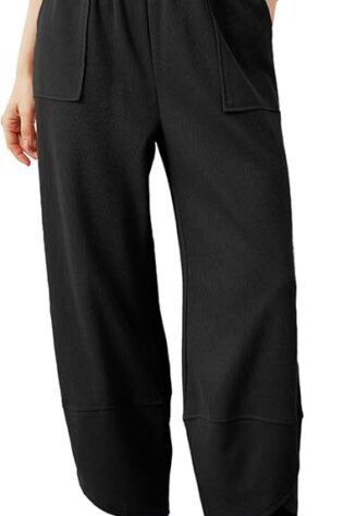 Xiaoxuemeng Pantalones holgados de pierna ancha...