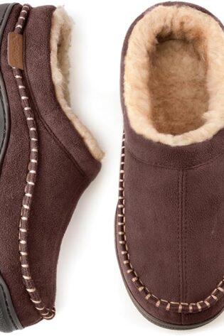 Zigzagger - Pantuflas tipo mocasín para hombre,...