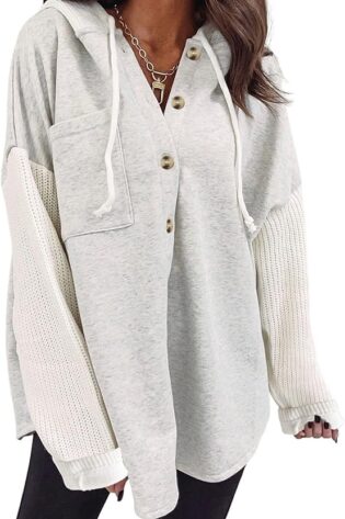 SHEWIN Sudadera de gran tamaño para mujer, ajuste