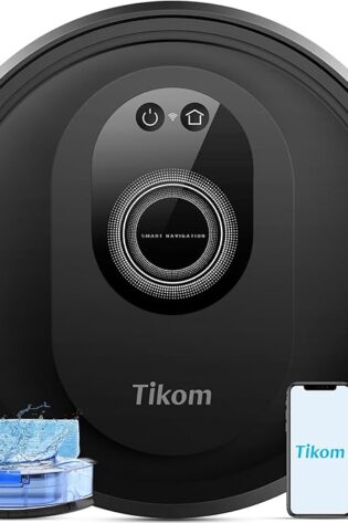 Tikom Robot aspirador y trapeador combinado, as...