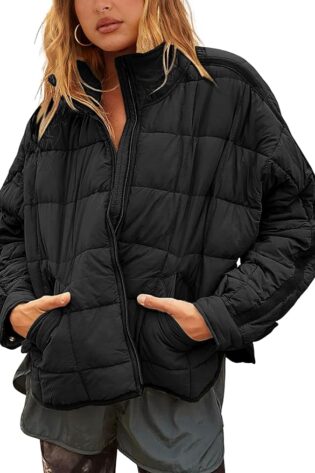 Bianstore Chaqueta acolchada ligera y de gran t...