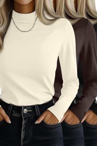 Ficerd Paquete de 3 camisas de cuello alto