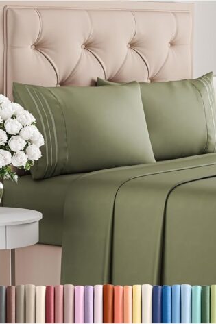 Juego de sábanas de 4 piezas tamaño King,