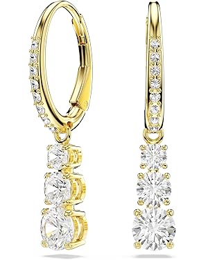 Swarovski Stilla Pendientes Colgantes Oro