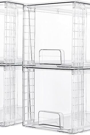 Vtopmart Paquete de 4 cajones grandes apilables de