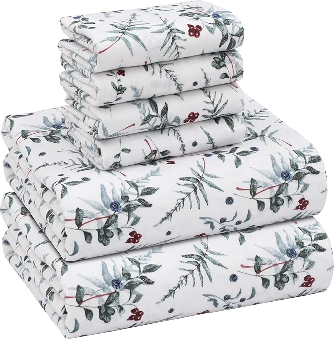 RUVANTI Juego de sábanas de franela de 6 Otros Ofertas Outlet RUVANTI Juego de sábanas de franela de 6