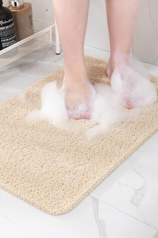 Tapete antideslizante de secado rápido para tina y