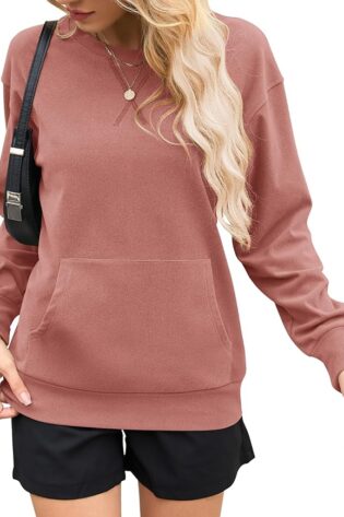 AUSELILY Sudadera de manga larga para mujer, ca...