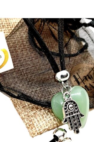 WORLD GOBLINS Collar Aventurina Verde con Mano de