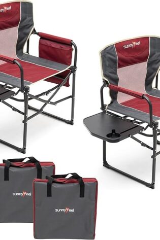 SUNNYFEEL Silla de directores de camping, resis...