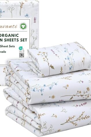 RUVANTI - Juego de sábanas individual, 100% alg...