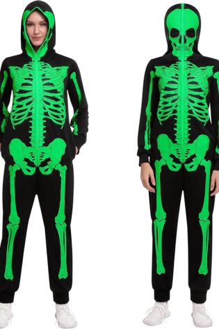 Spooktacular Creations Pijama de esqueleto de H...