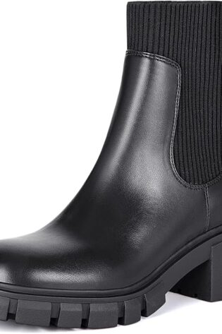 Athlefit Botas Chelsea para mujer, de moda, sin