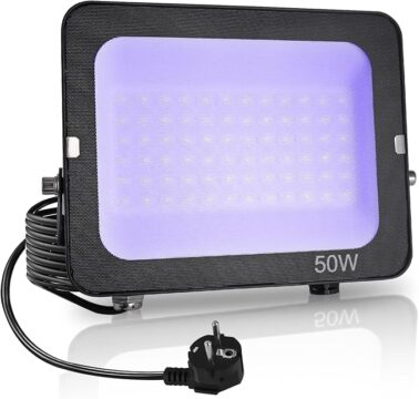 Luz Negra UV 50W Fosingut por solo 29,99€ – Mejor Foco Ultravioleta 2025