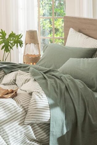 MooMee - Juego de sábanas de 100% algodón