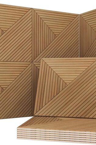 Paneles acústicos de pared, 6 piezas de 23.62