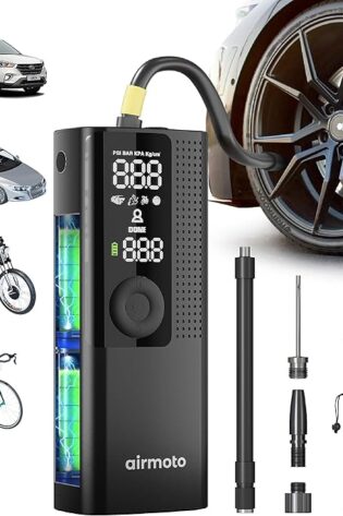 Airmoto Compresor de aire portátil para inflado...