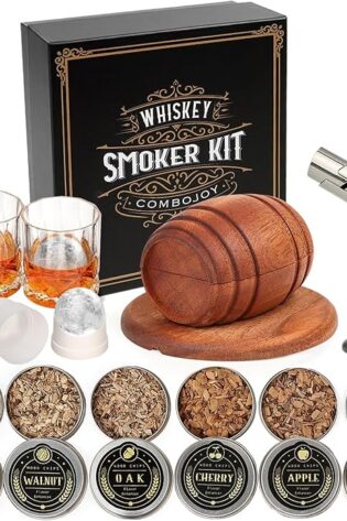 Kit de ahumador de whisky con antorcha, chips