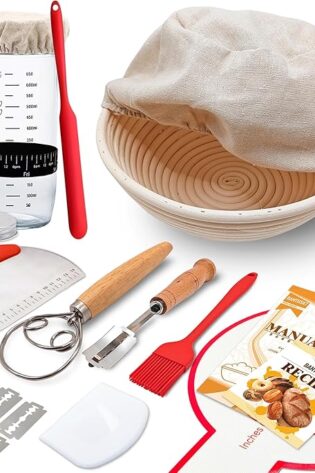 Kit completo de iniciación de masa madre, cesta