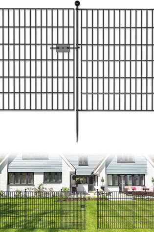 Valla decorativa de jardín sin necesidad de exc...