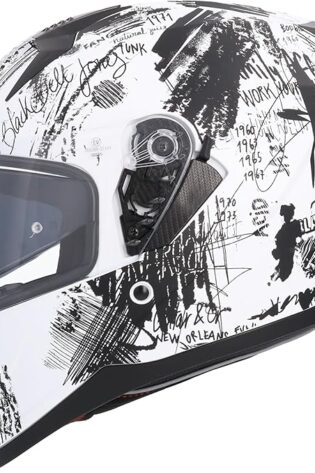 Shiro HEMETS Casco Integral SH-667 FUNCKY Blanc...