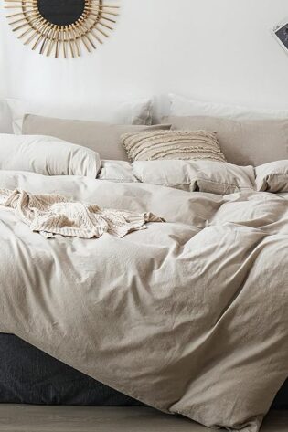 MooMee - Juego de funda de edredón, 100%