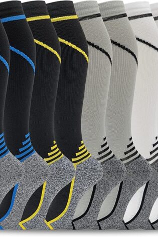 fenglaoda - Calcetines de compresión para hombr...