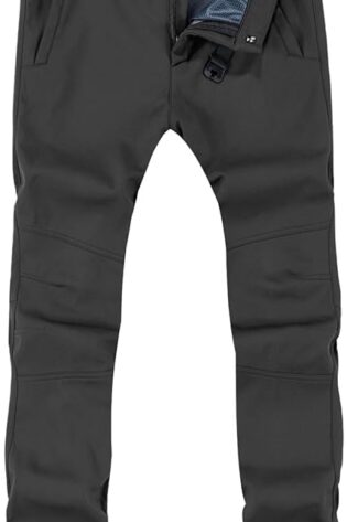 TBMPOY - Pantalones de senderismo de vellón para