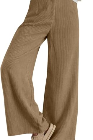 Sidefeel Pantalones de pana para mujer 2025, ca...