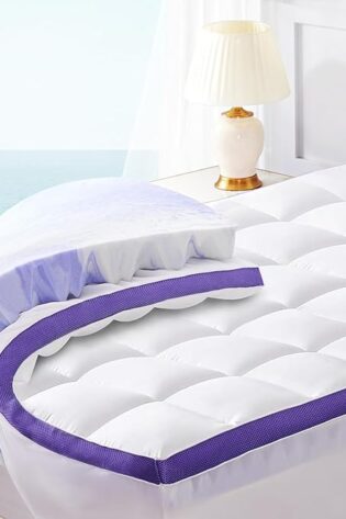 Cubrecolchón de espuma viscoelástica de doble c...