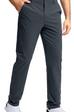 Pudolla Pantalones de golf para hombre, elástic...