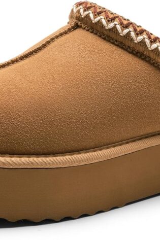 DREAM PAIRS - Pantuflas para mujer de gamuza