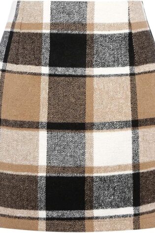 Kinghua - Minifalda de lana con estampado de