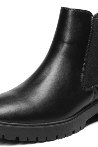 DREAM PAIRS - Botas Chelsea de tacón bajo