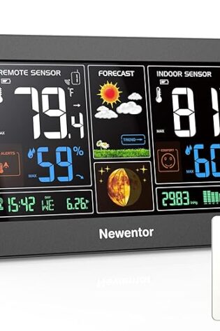 Newentor - Estación meteorológica, termómetro a...