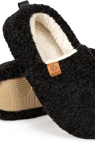 EverFoams Pantuflas suaves y rizadas para mujer...