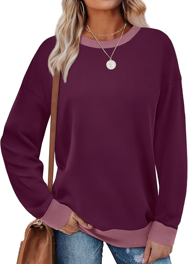 Saloogoe Sudaderas para mujer, cuello redondo, … Otros Ofertas Outlet Saloogoe Sudaderas para mujer, cuello redondo, ...