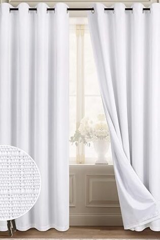 Guken Halloween 100% Blackout Linen Curtains 40...