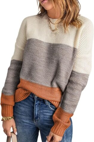 Dokotoo - Suéter de bloques de colores para
