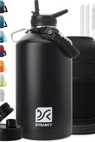 Botella de agua aislada portátil, de metal, acero