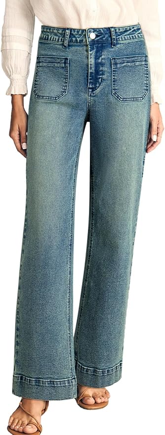 Astylish – Jeans de pierna ancha para mujer, Otros Ofertas Outlet Astylish - Jeans de pierna ancha para mujer,