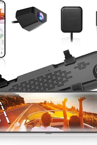 WOLFBOX G840S - Cámara de respaldo con espejo