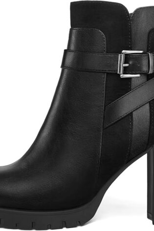 mysoft - Botines de mujer con tacón grueso