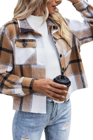 Zeagoo Shacket de franela para mujer, chaqueta ...